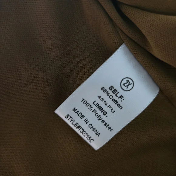 Fashion Nova Never Complicated Faux Leather Corset Plus Top Brown ~ Size 2X - Picture 7 of 10